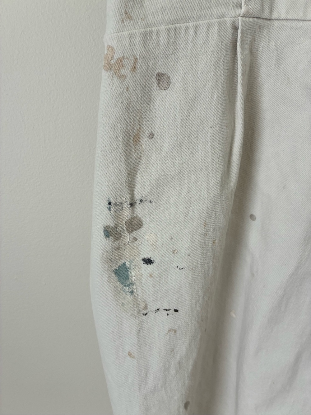 Rachel Comey White Painter's Apron Dress with Paint Splatter - Picture 3 of 10